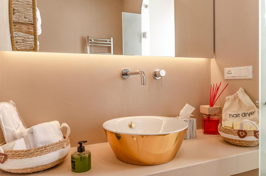 Koupelna v ubytování Apulia Charming Suites - Casa Rossa Suite Perla e Suite Corallo