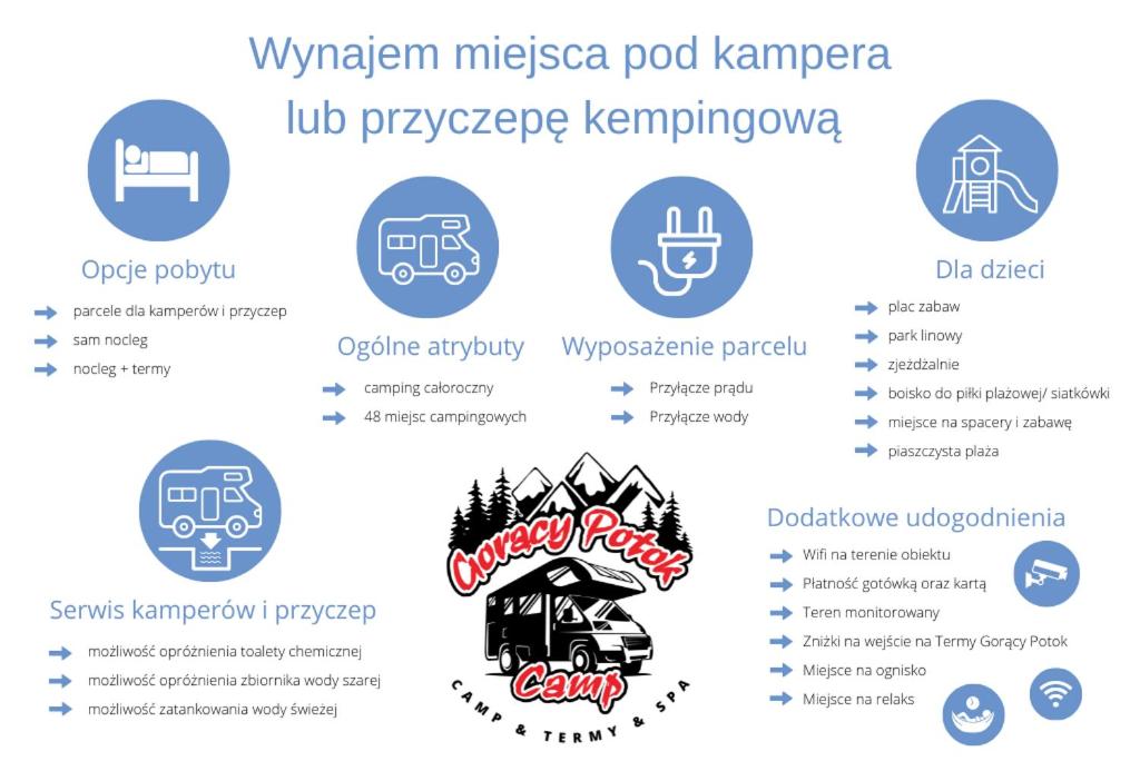 uma selecção de logótipos para o wijayan mitzvara pool kombat em Camp Gorący Potok- parcele kamperowe em Szaflary