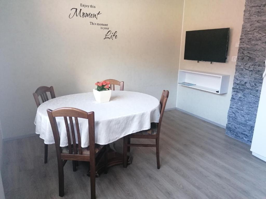 TV a/nebo společenská místnost v ubytování APARTMAJI VALTER