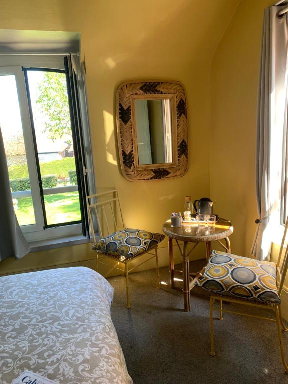 La Villa des Rosiers - Tweepersoonskamer Met Uitzicht Op De Tuin