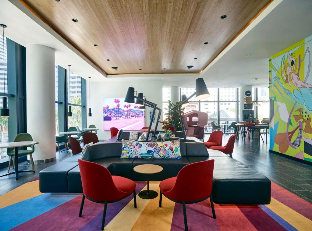 Posezení v ubytování citizenM Miami Brickell