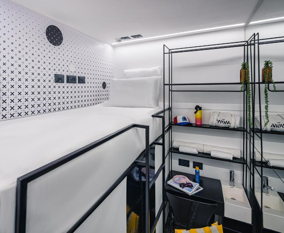 Kuchyň nebo kuchyňský kout v ubytování WOM Beach Pod Hotel