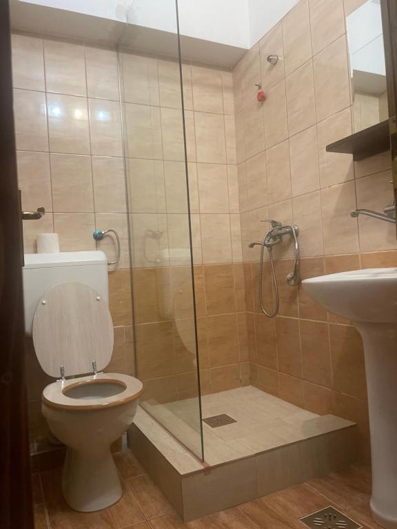 Koupelna v ubytování Csíki Határ Fogadó/ Hanul Hotarul Ciucului