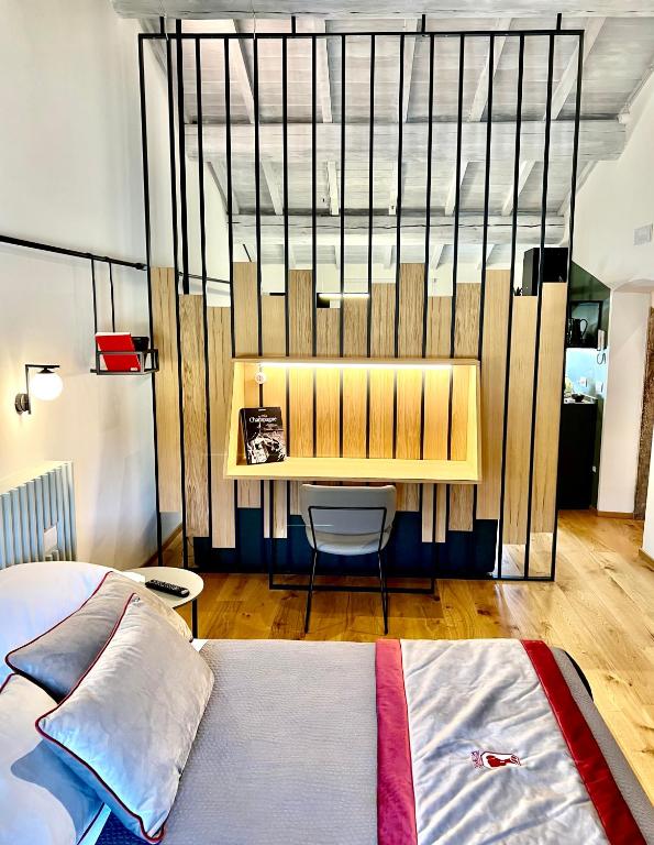 Postel nebo postele na pokoji v ubytování Nobilia Dimore - Suite & Spa®