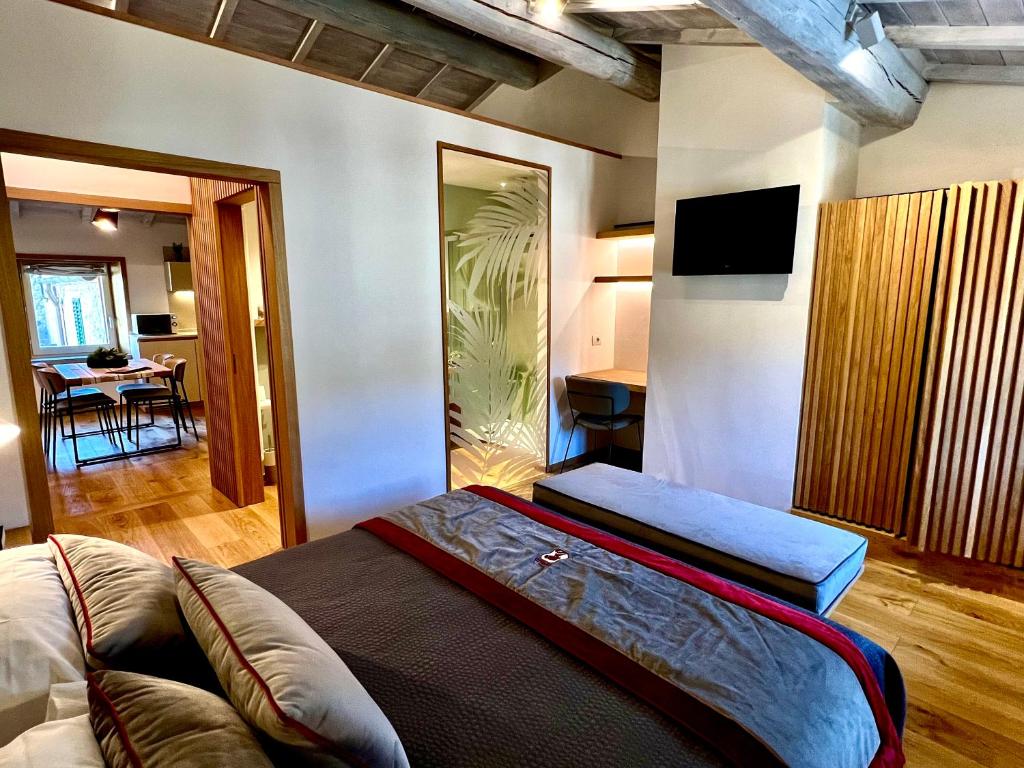 TV a/nebo společenská místnost v ubytování Nobilia Dimore - Suite & Spa®