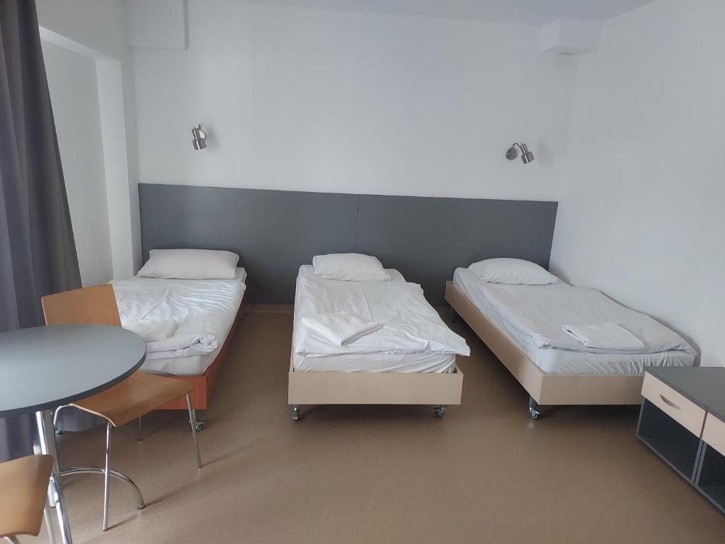 Posteľ alebo postele v izbe v ubytovaní WOSiR Drzonków