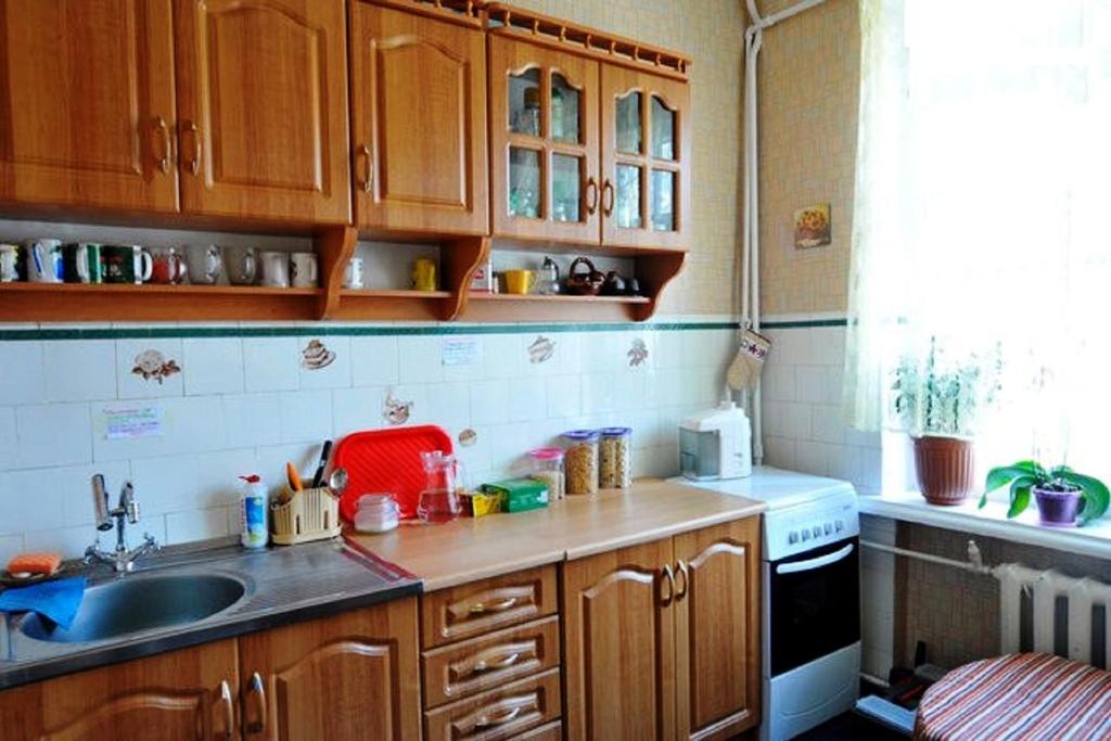 Kuchyň nebo kuchyňský kout v ubytování YourHostel Club