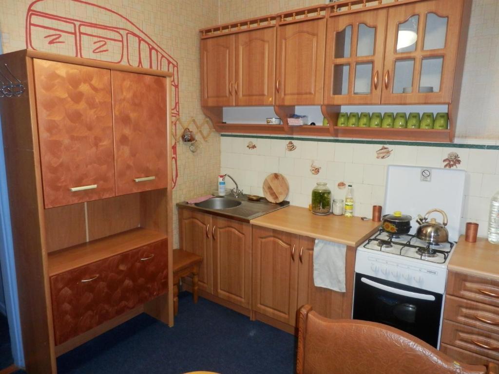 Kuchyň nebo kuchyňský kout v ubytování YourHostel Club