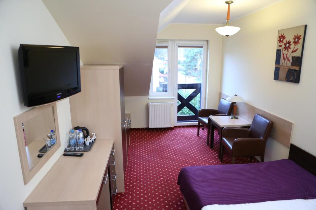 TV a/nebo společenská místnost v ubytování Hotel Continental