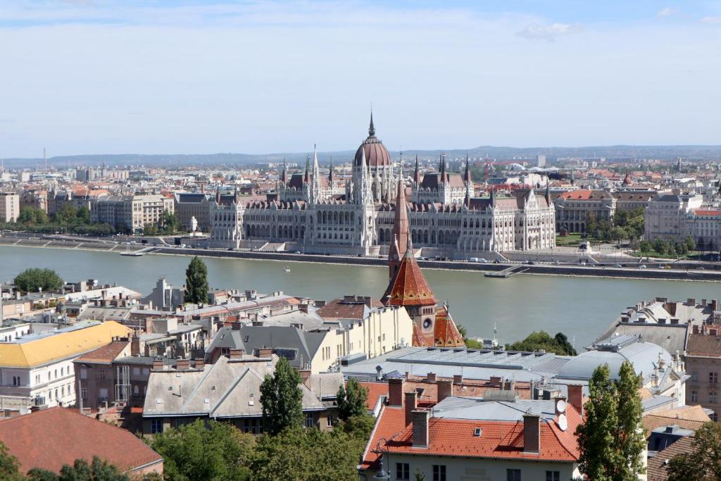A general view of Budapest or a view of the city taken from Az apartmant