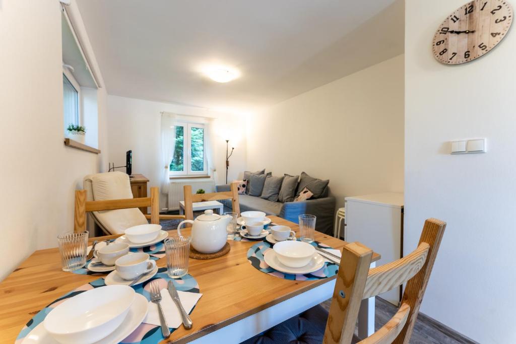 Posezení v ubytování Apartmán Liška v Peci - apartmánový dům Horalka, Pec pod Sněžkou