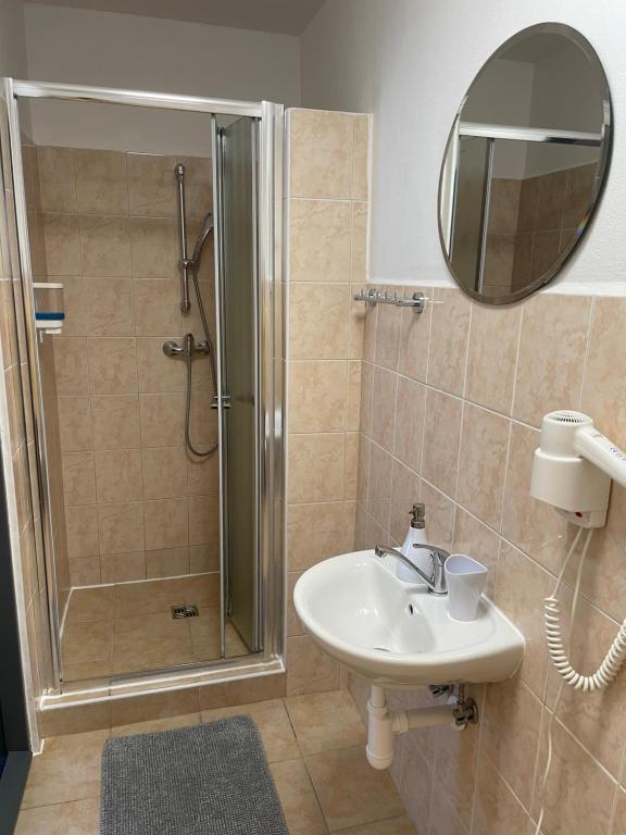 Koupelna v ubytování Mikulov Inn - hotel Zeme