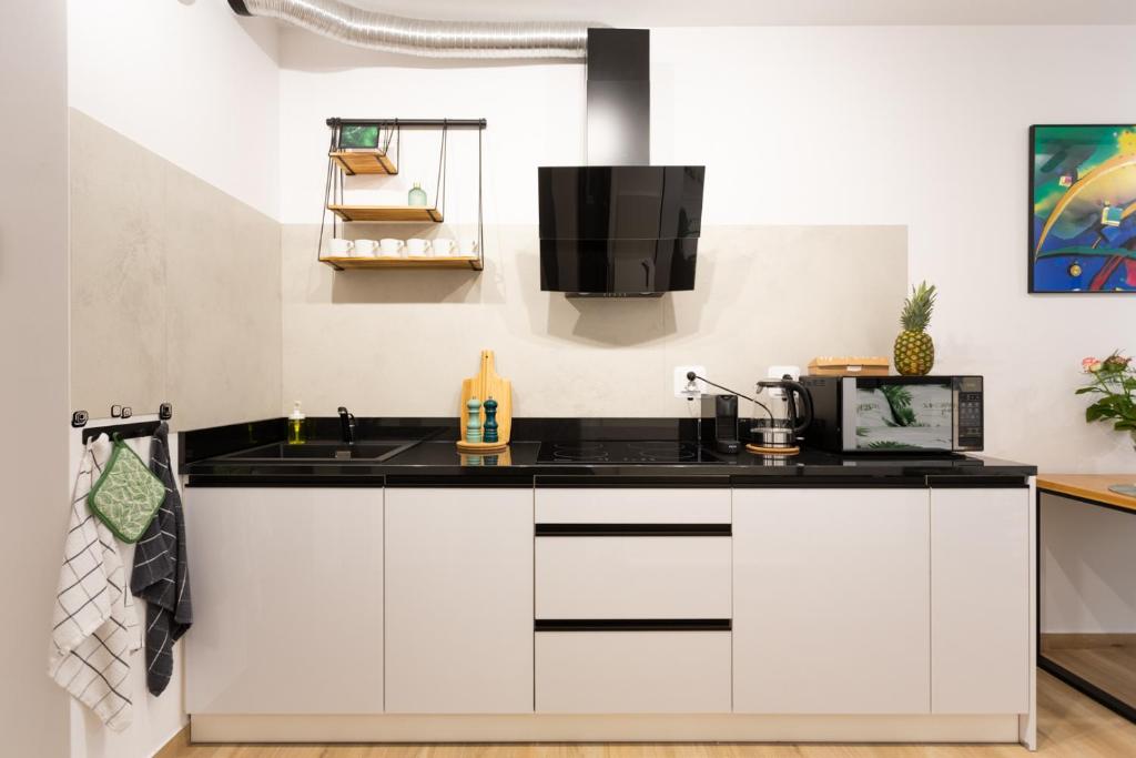 Kuchyňa alebo kuchynka v ubytovaní LuxuryCity Apartment with Terrace