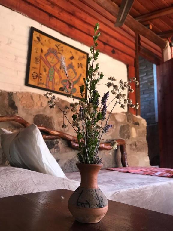 Posezení v ubytování Pachamama cabañas en la montaña