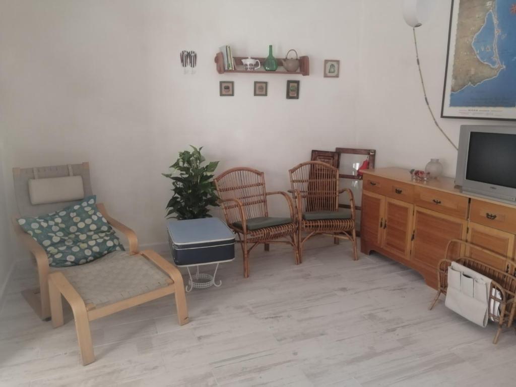 TV a/nebo společenská místnost v ubytování Mar Menor Los Nietos playa