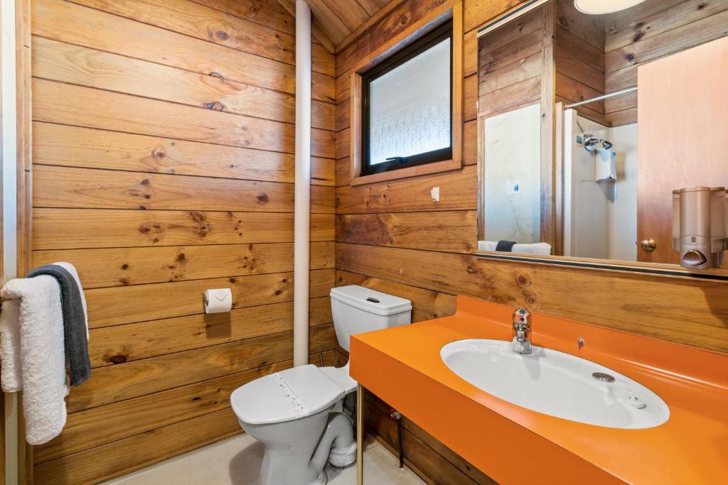 Koupelna v ubytování Aspiring Lodge Motel