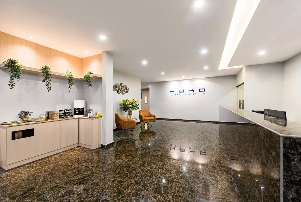 Kuchyň nebo kuchyňský kout v ubytování Hako Hotel Taman U