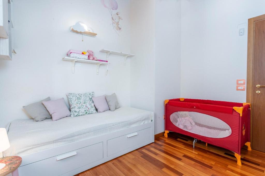 Postel nebo postele na pokoji v ubytování da Dede Cozy Apt with Terrace and Private parking!