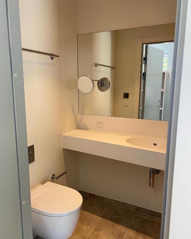 Koupelna v ubytování Hages Badehotel