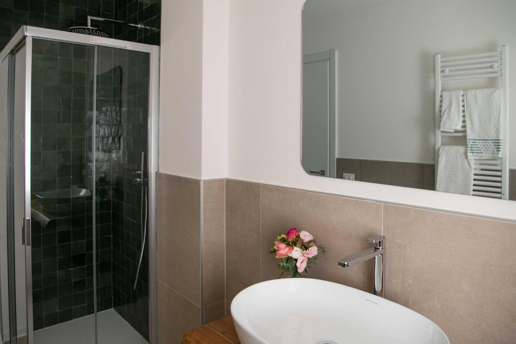 Koupelna v ubytování Corte Torchio B&B
