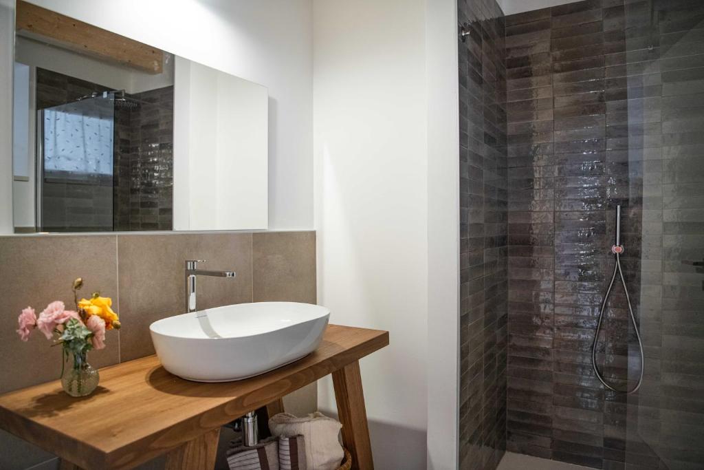 Koupelna v ubytování Corte Torchio B&B