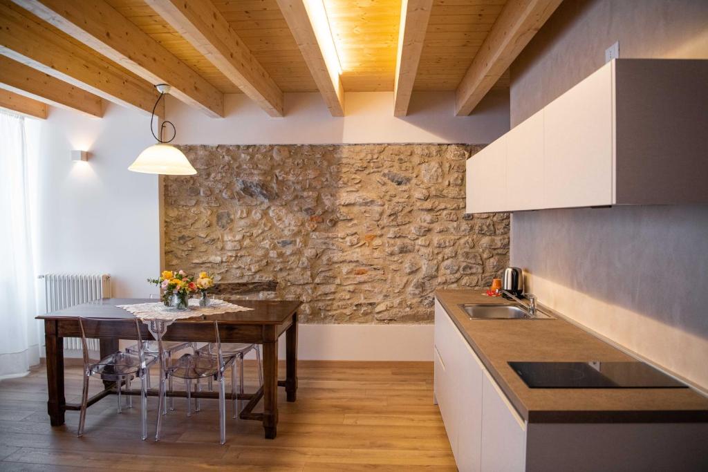 Kuchyň nebo kuchyňský kout v ubytování Corte Torchio B&B
