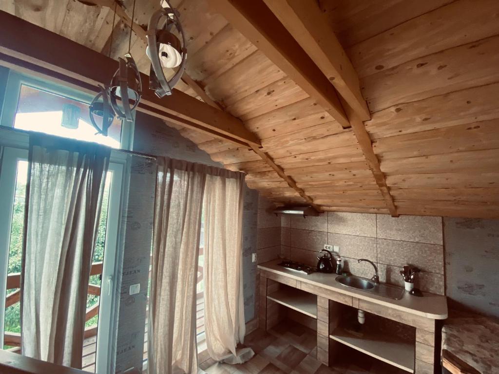 Kuchyň nebo kuchyňský kout v ubytování Forest House