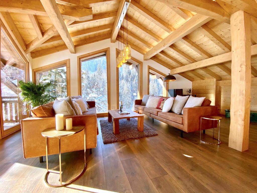 Posedenie v ubytovaní Chalet Gouter- Great central location with Jacuzzi