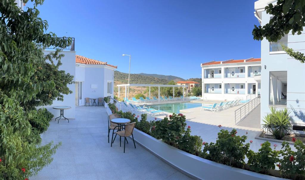 A view of the pool at Hotel Defkalion or nearby