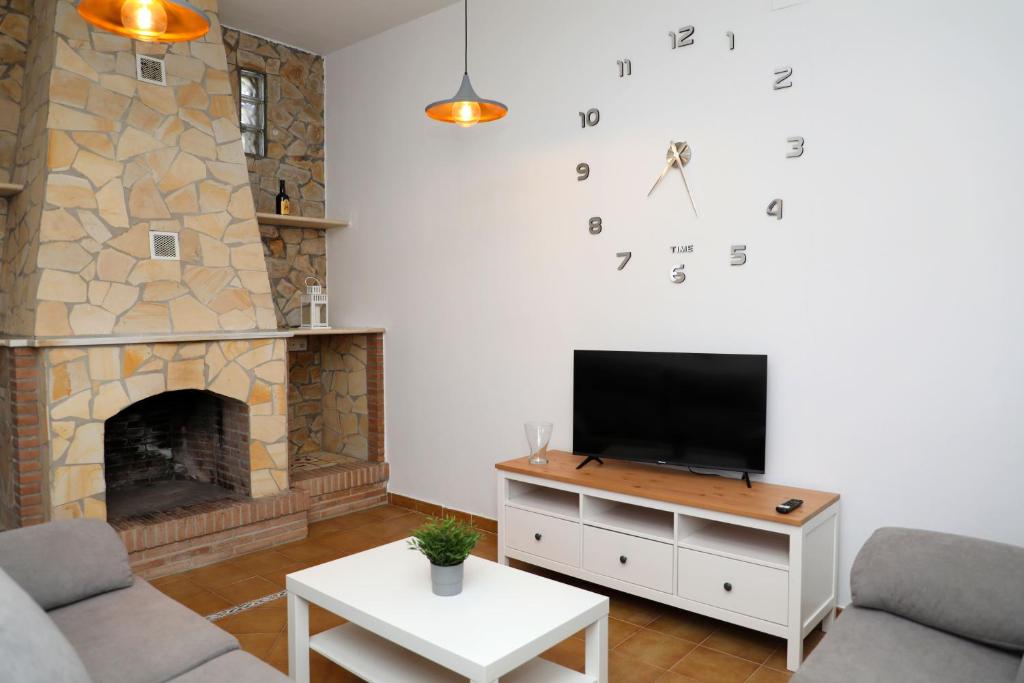 Telewizja i/lub zestaw kina domowego w obiekcie Casa La Herradura 2