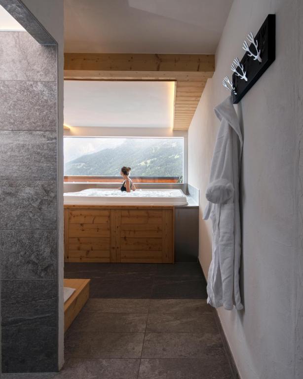 Koupelna v ubytování Hotel le Beausite