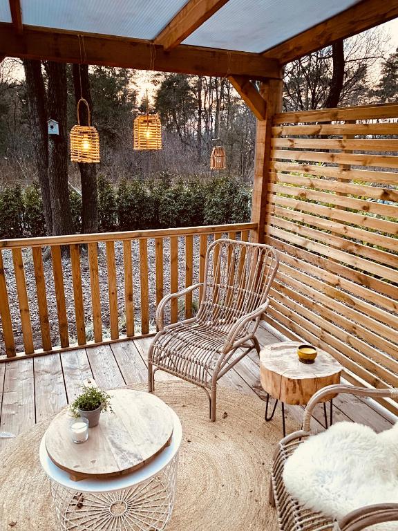 Balkón nebo terasa v ubytování Trendy House Hattem nr64