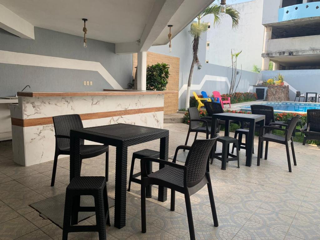 Restaurace v ubytování Hotel Jar8 Boca -Cerca WTC y plazas comerciales-
