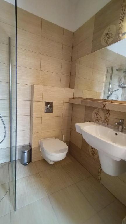 Kúpeľňa v ubytovaní Wisełka Studio