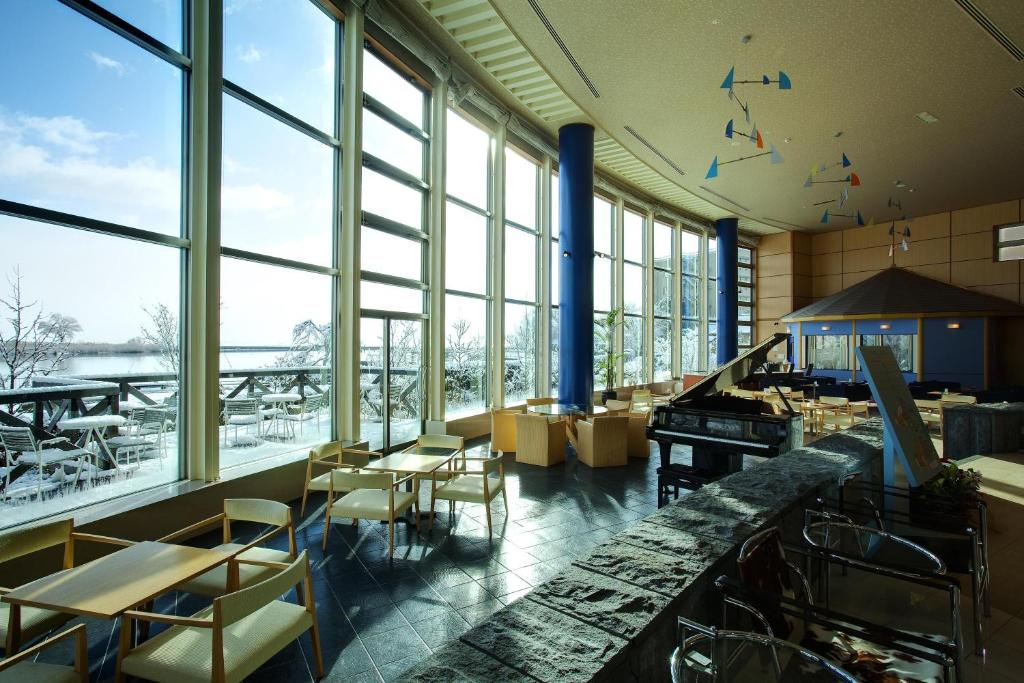 Restaurace v ubytování Biwako Ryokusuitei