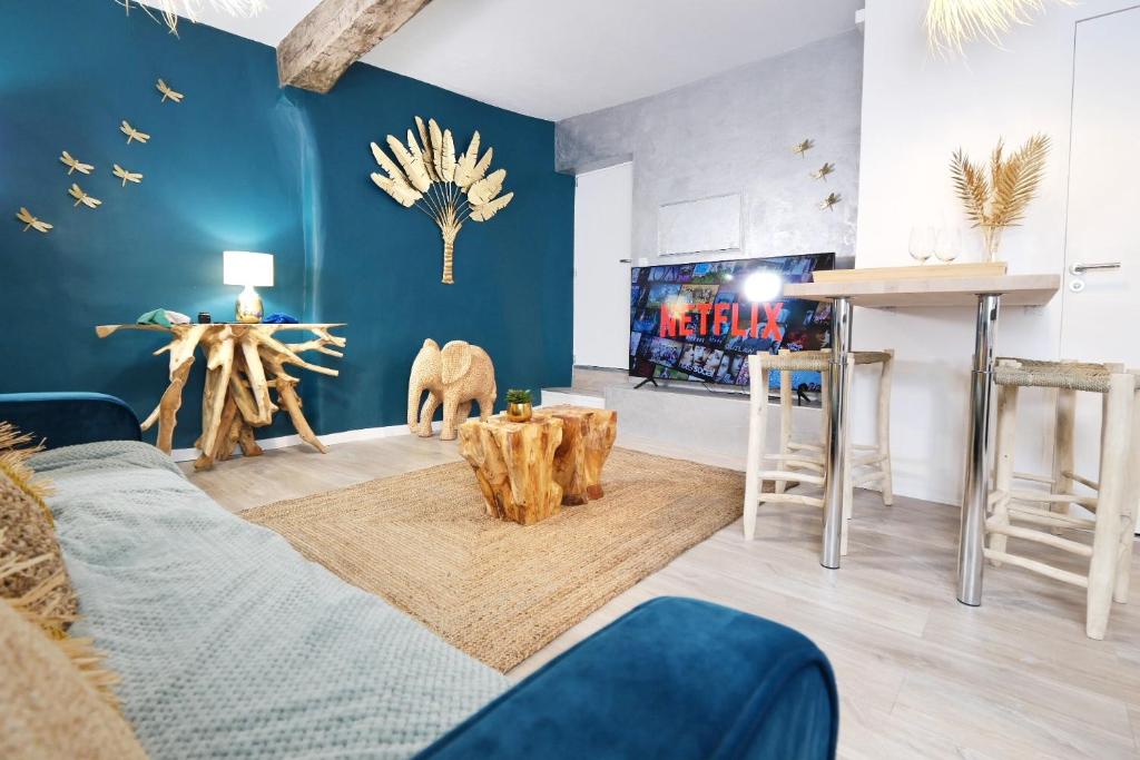 Posteľ alebo postele v izbe v ubytovaní Appartements Premium en Hyper Centre Ville