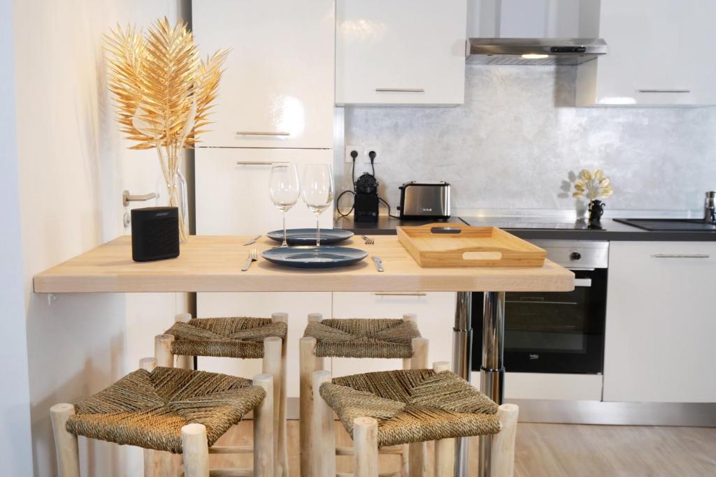 Kuchyňa alebo kuchynka v ubytovaní Appartements Premium en Hyper Centre Ville