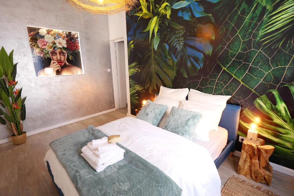Posteľ alebo postele v izbe v ubytovaní Appartements Premium en Hyper Centre Ville