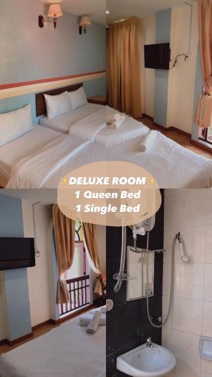 Postel nebo postele na pokoji v ubytování D'Feringghi Hotel