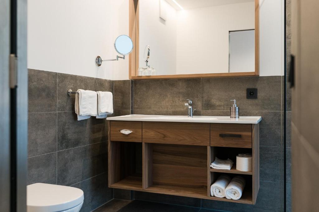 Koupelna v ubytování Hotel Salgart