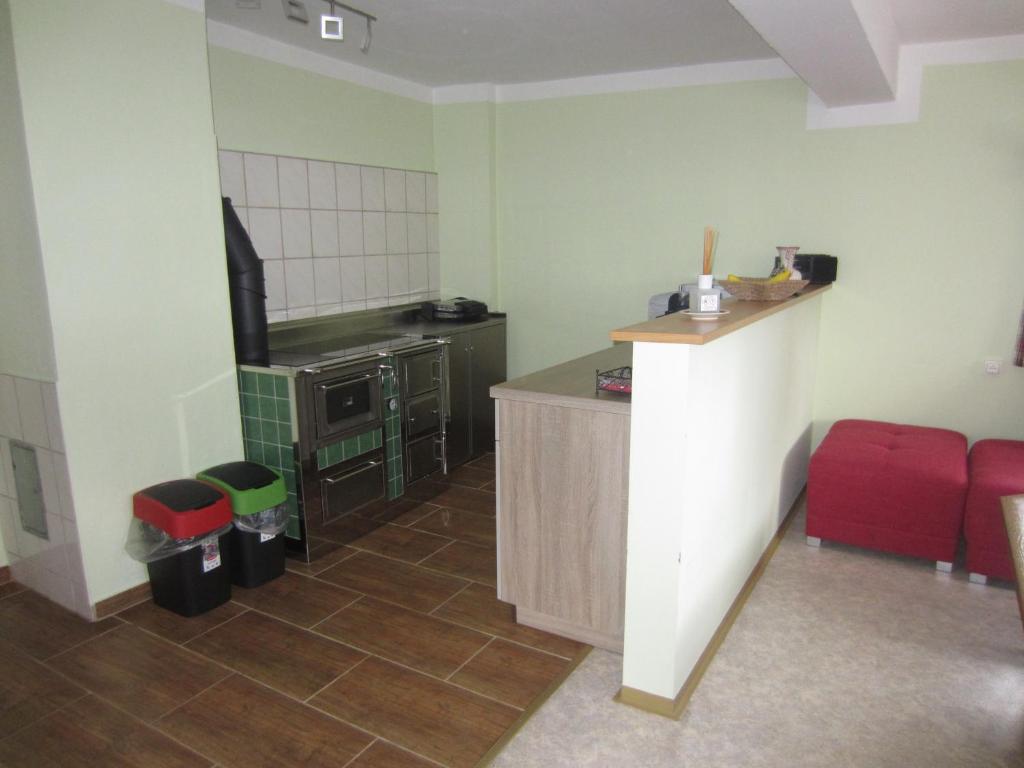 Kuchyňa alebo kuchynka v ubytovaní Ferienhaus Wuttijockl