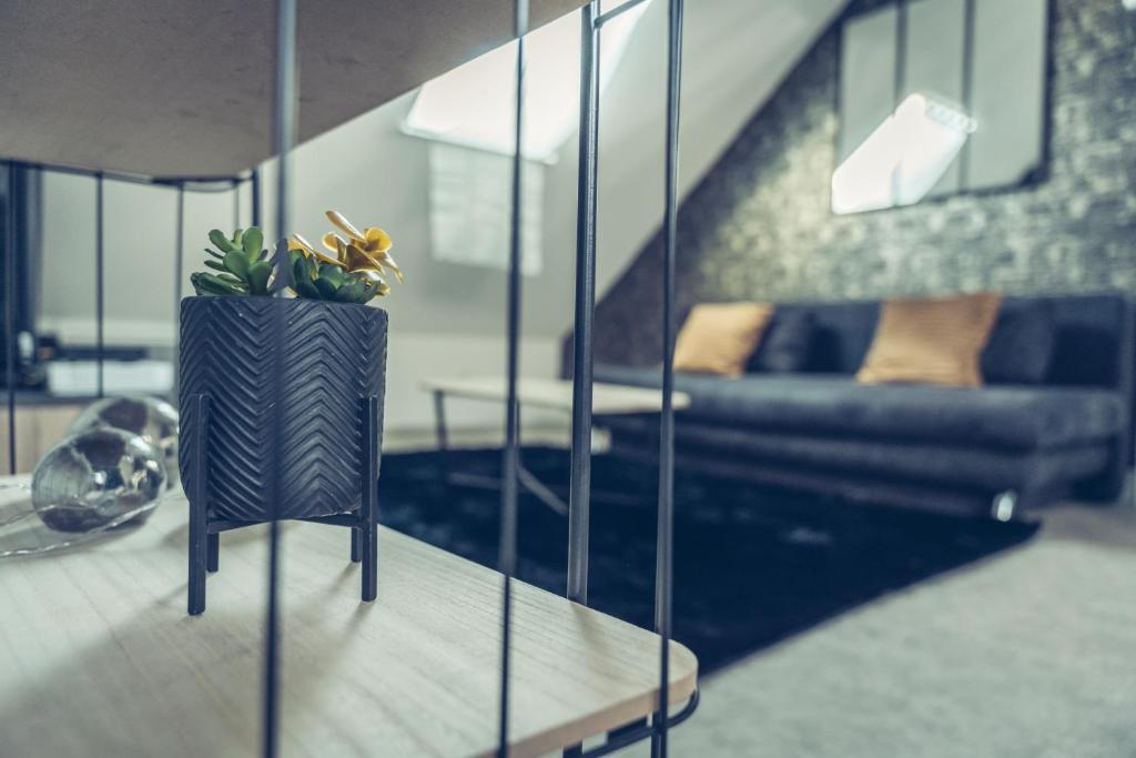 Posedenie v ubytovaní Le loft superbe studio avec stationnement gratuit