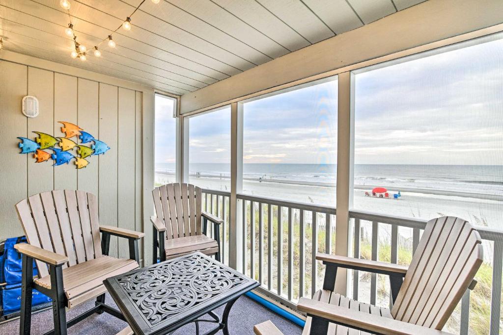 Oceanfront Condo with Furnished Deck and Views!, Myrtle Beach (updated