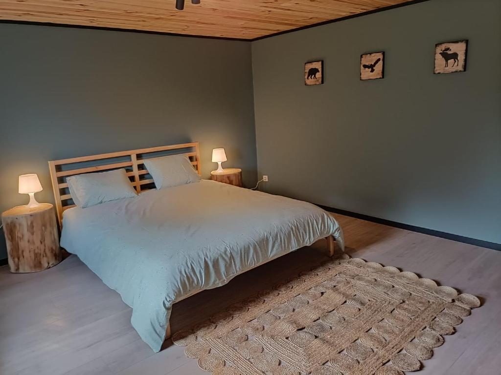 Postel nebo postele na pokoji v ubytování Gîte 28 court