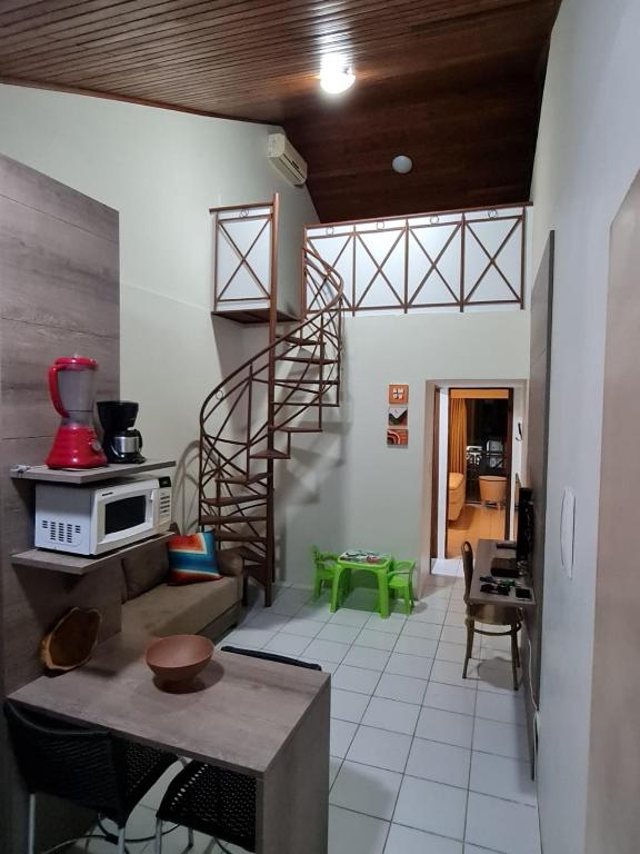 Kuchyň nebo kuchyňský kout v ubytování FLATS MONTE CASTELO GRAVATÁ MELHOR LOCALIZAÇÃo