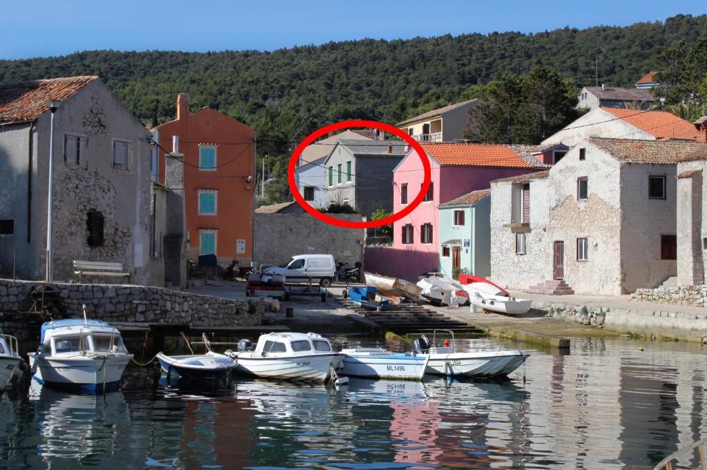 un gruppo di barche sono ormeggiate in un porto di Apartments by the sea Veli Losinj, Losinj - 8031 a Veli Lošinj (Lussingrande)