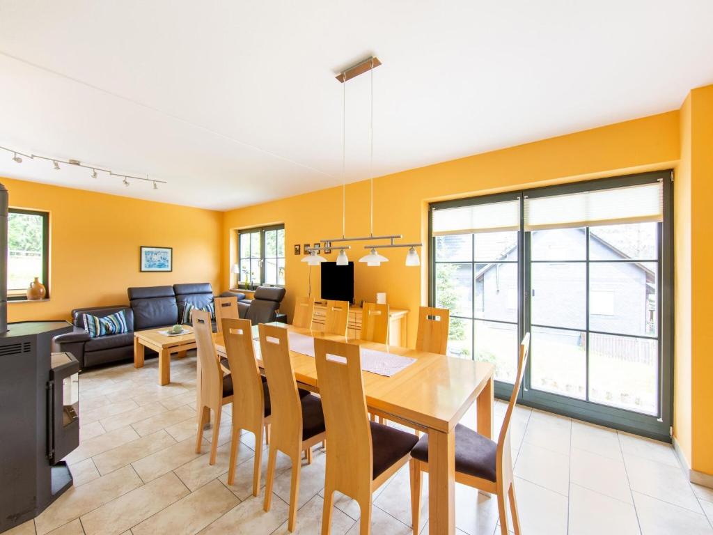 Large group house with fireplace terrace and garden in Thuringia on the