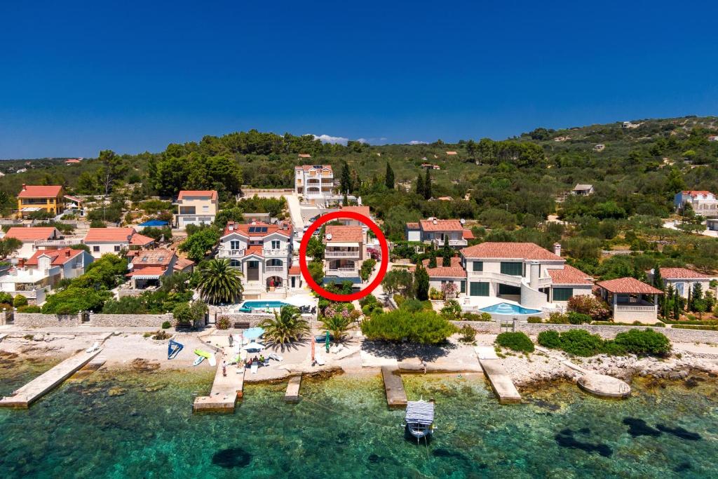 A bird's-eye view of Apartments by the sea Cove Gradina, Korcula - 9273