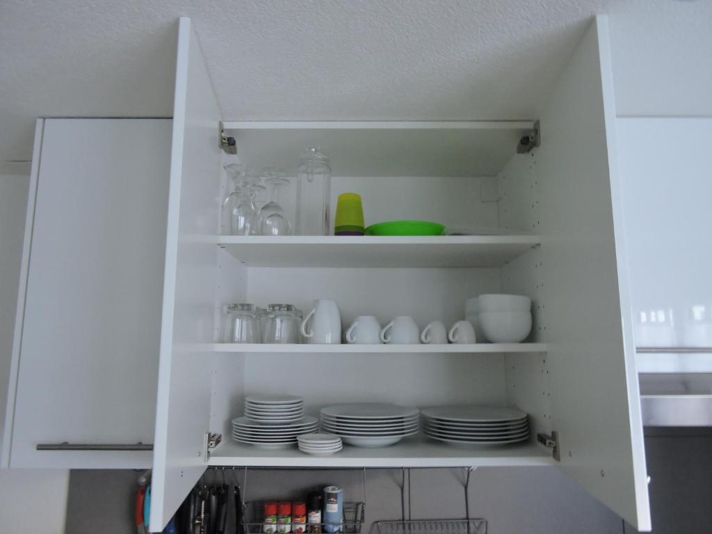 A cozinha ou kitchenette de Ferienwohnung Grütter