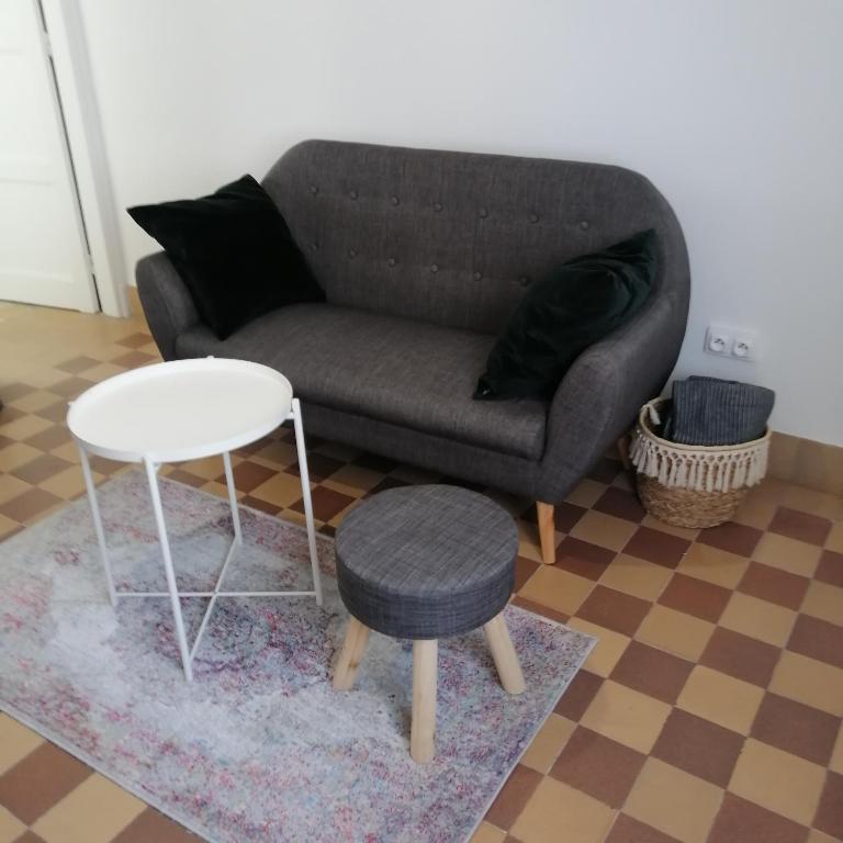 Posezení v ubytování A côté de la mer
